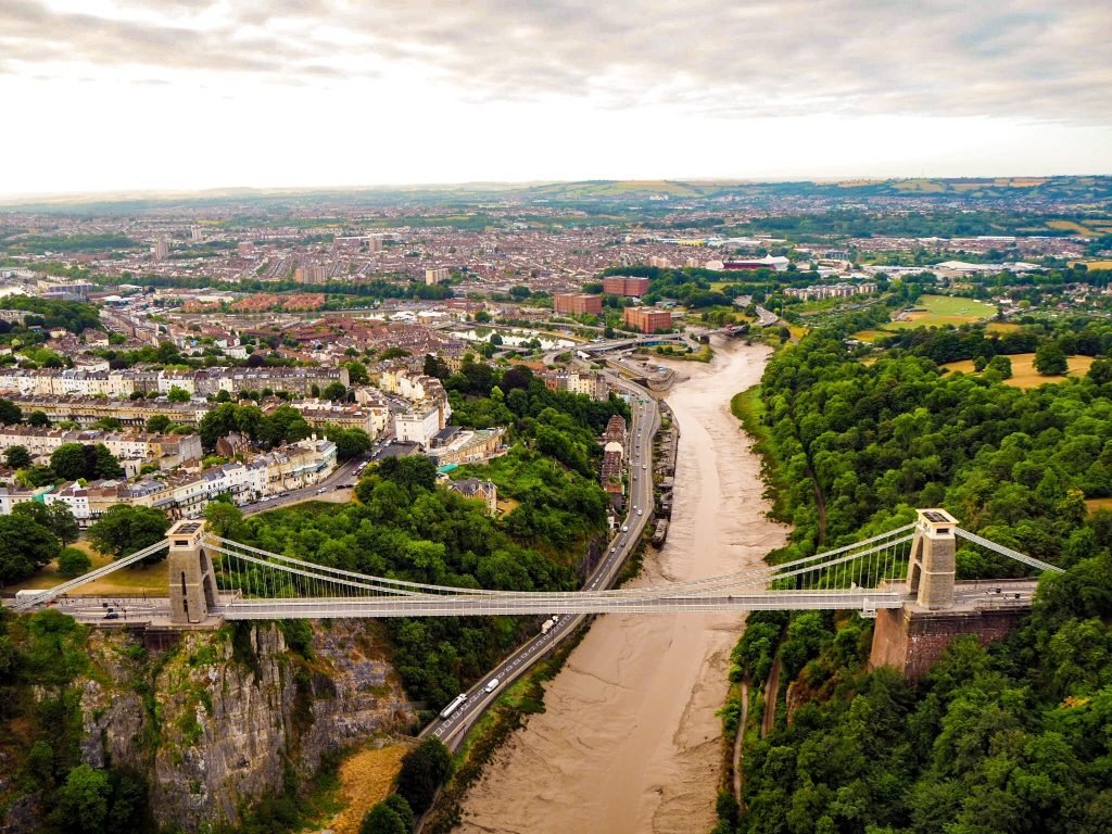 Clifton Suspension Bridge from the air