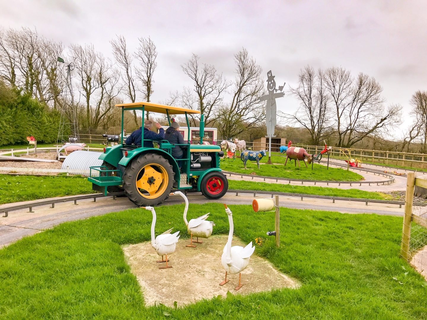 Woodlands family theme park Tractor ride near kingswear