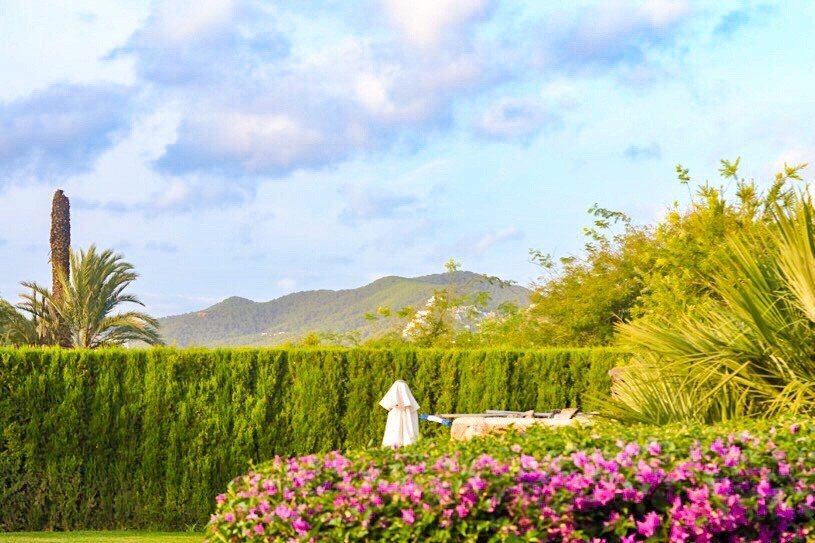 Ibiza villa garden view