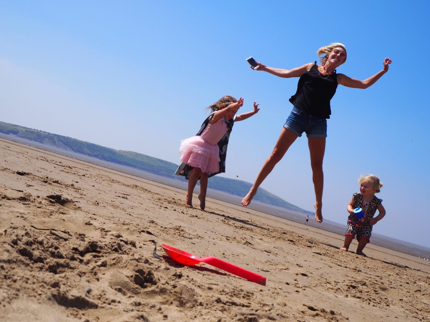 Weston-super-mare sandy beach - North Somerset coastline 