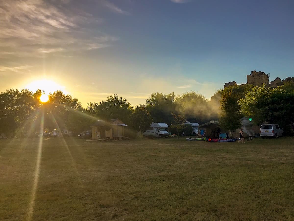 Campsites on the Dordogne river