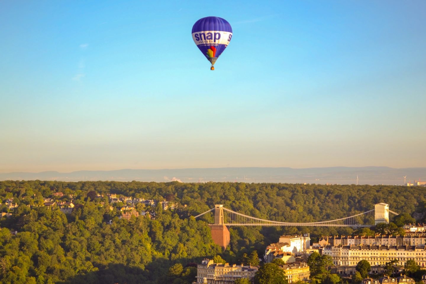Hot air balloon ride over Bristol