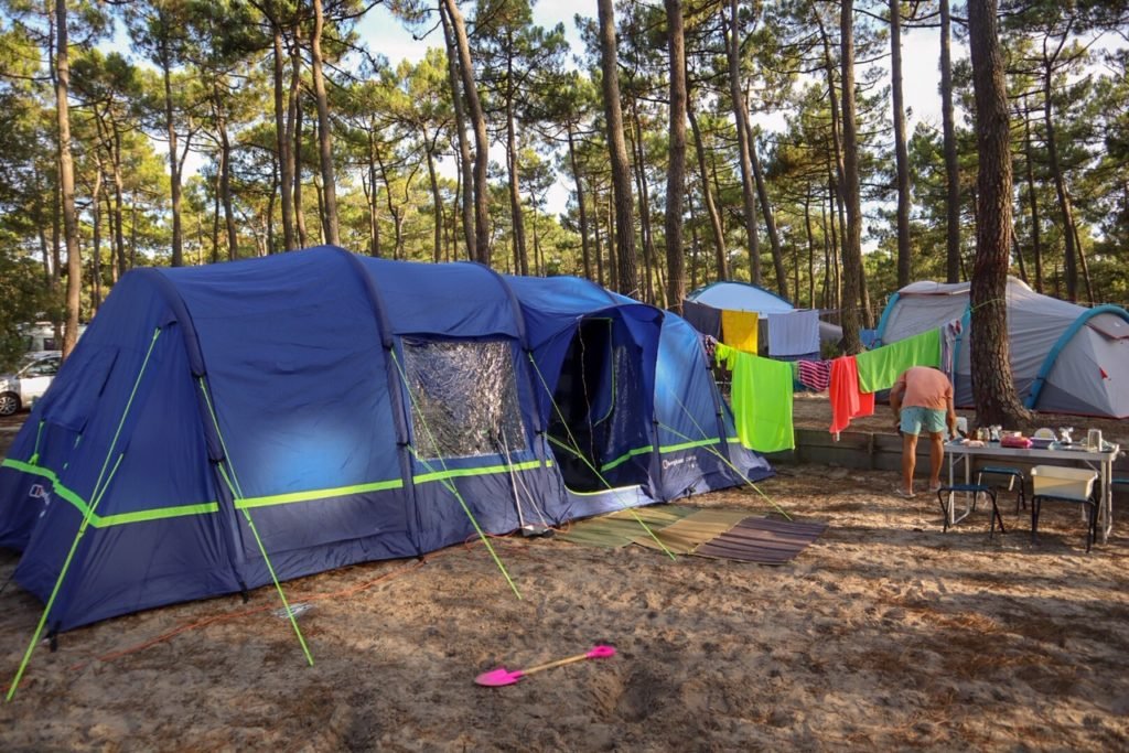 Berghaus Air 8 tent at Hourtin Plage campsite, France