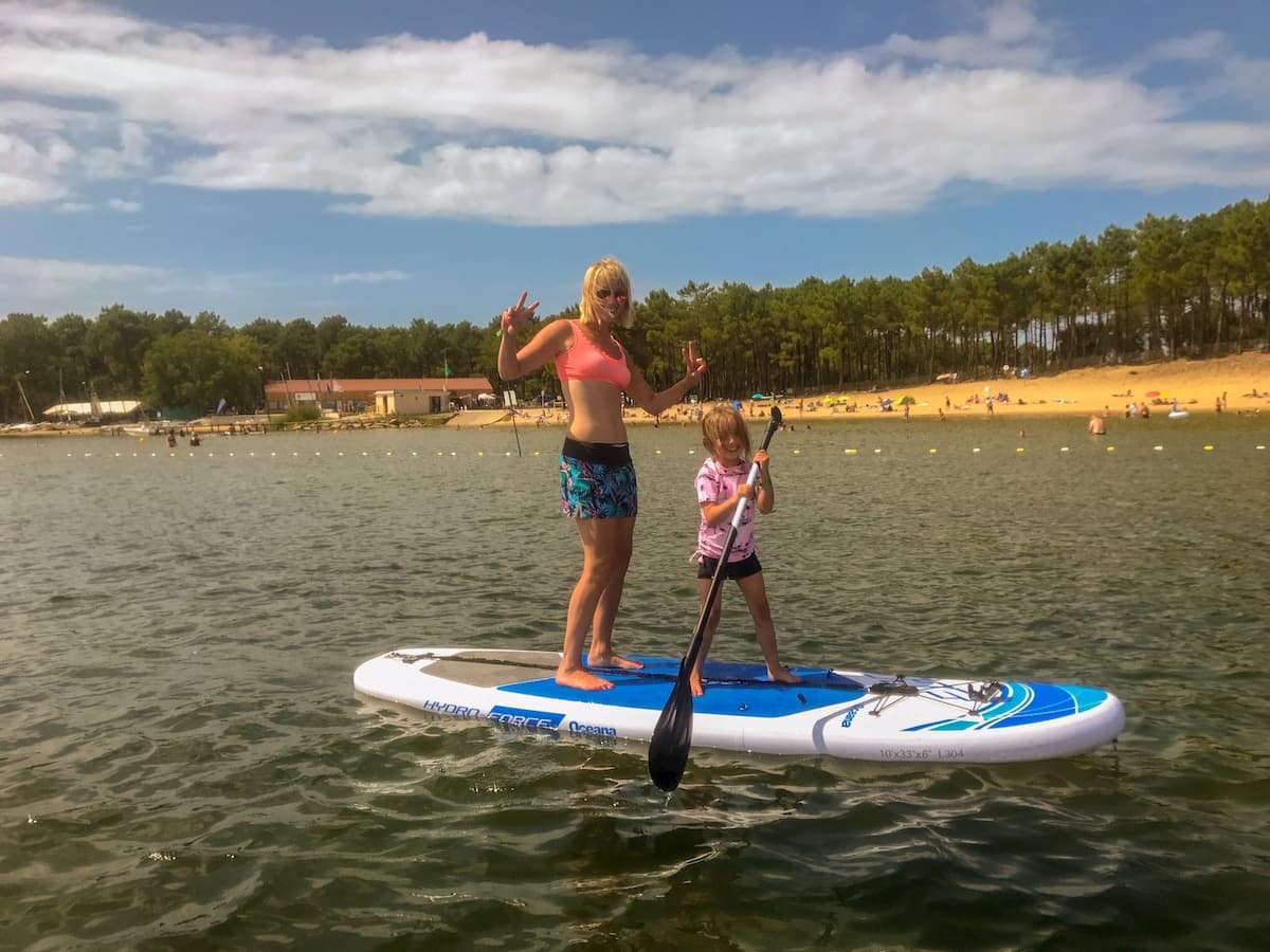 Lac d'Hourtin, paddleboarding, south west france
