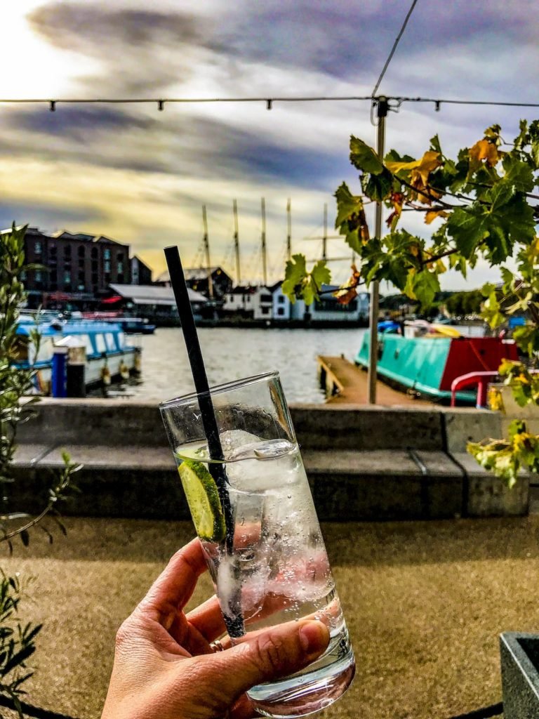 Gin and tonic, Harbour Inlet, Bristol Harbourside