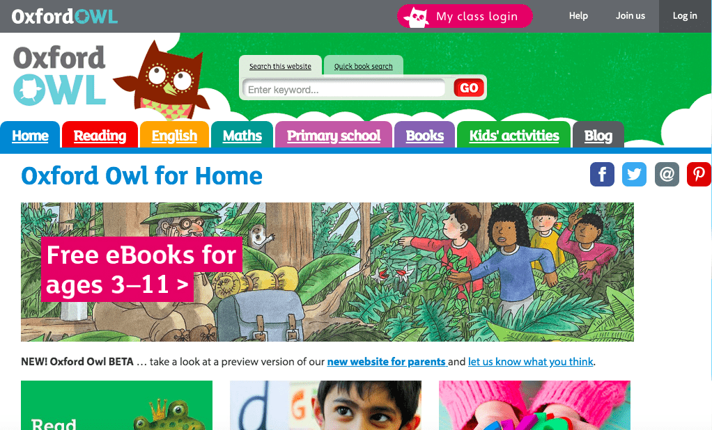 oxford owl for home learning: fun activities for kids