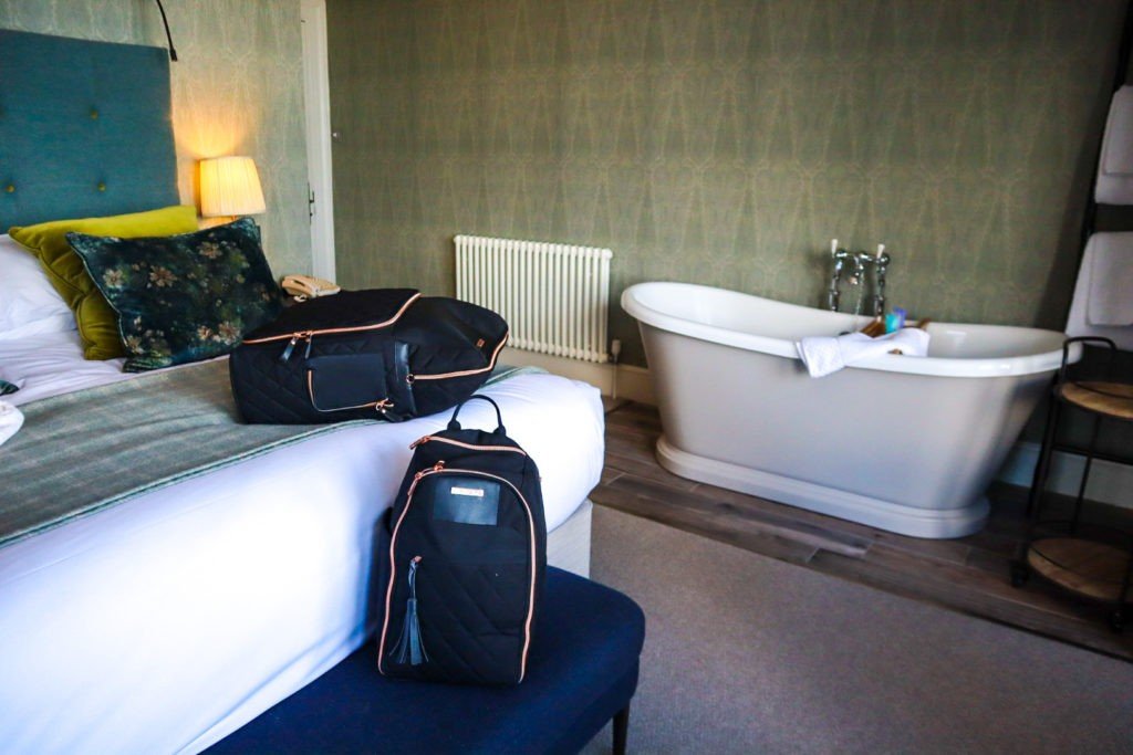 Bedroom with bath at Carbis Bay Hotel