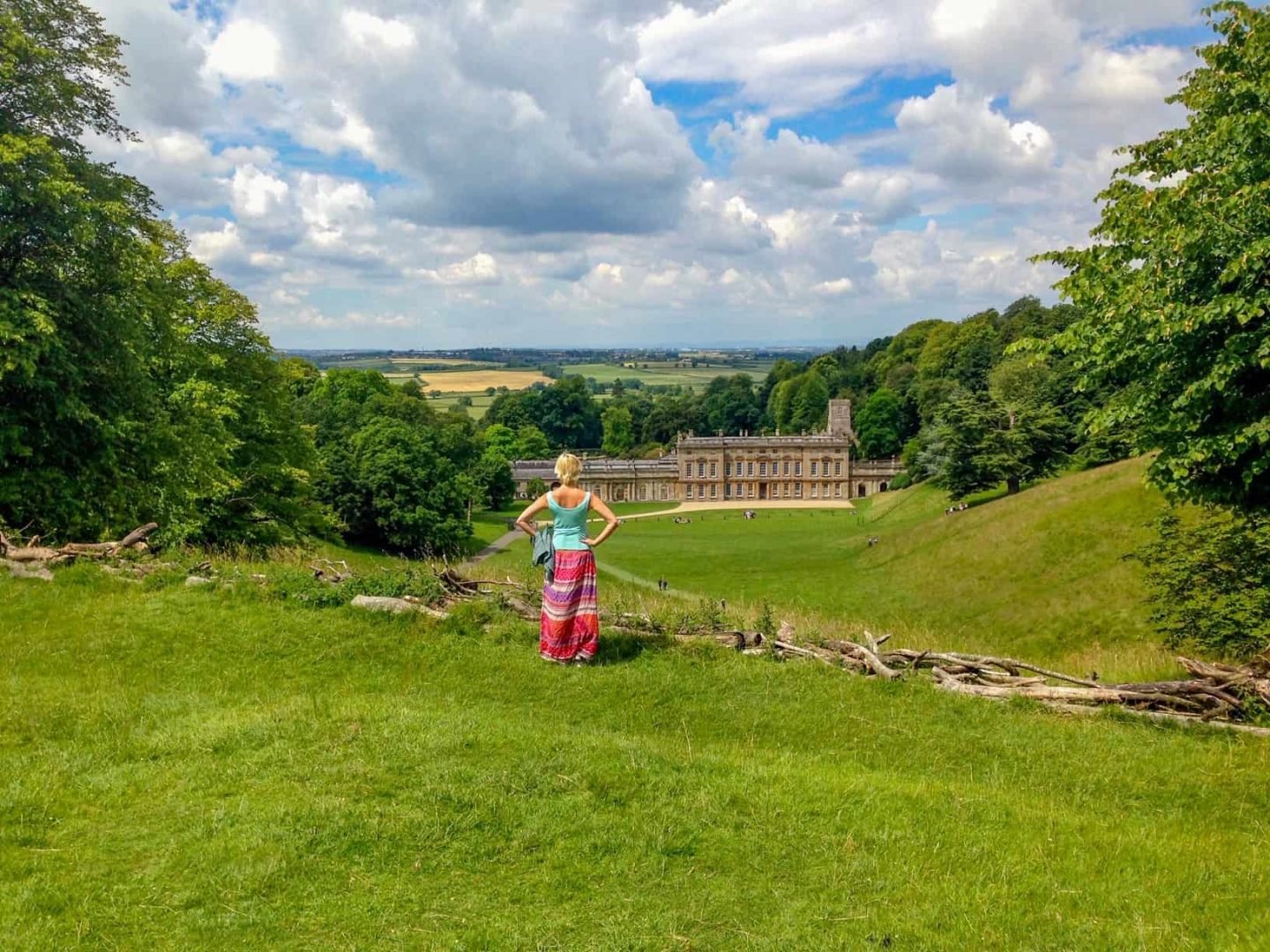 Dyrham Park National Trust mansion and view