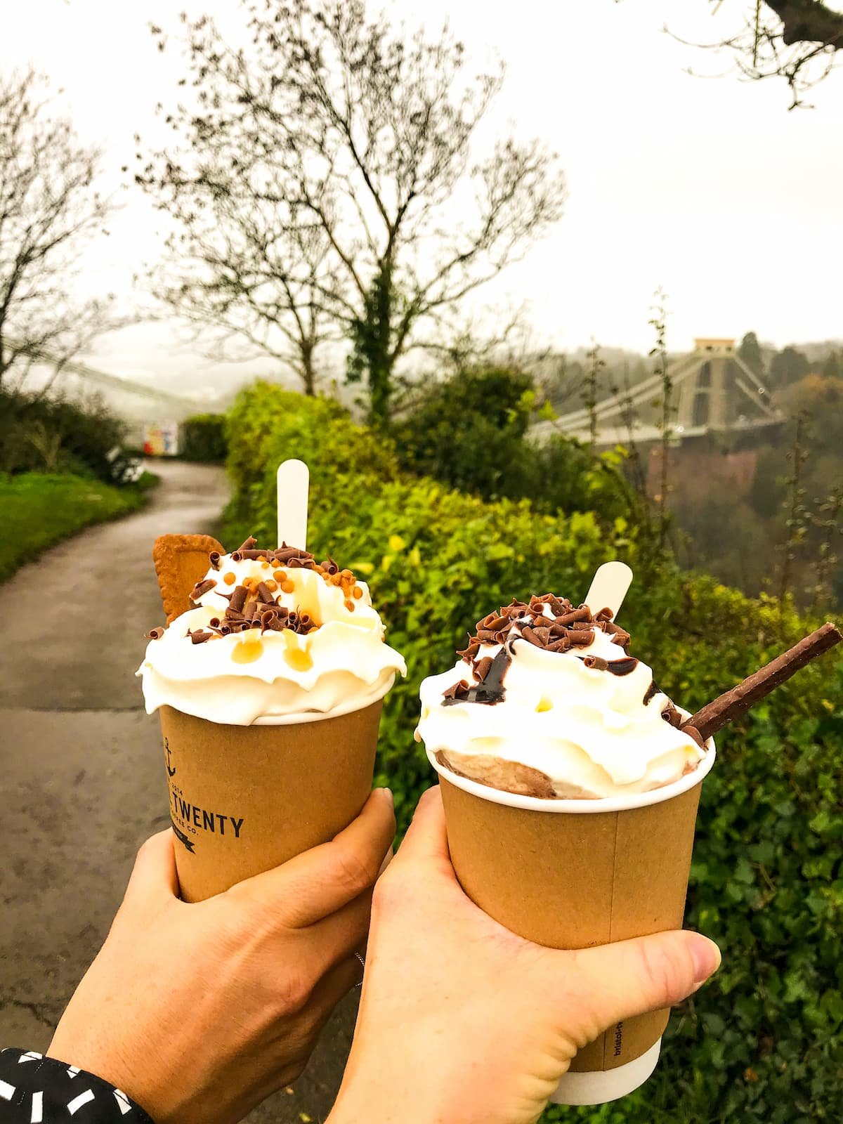 Hot chocolates Clifton Observatory Bristol 