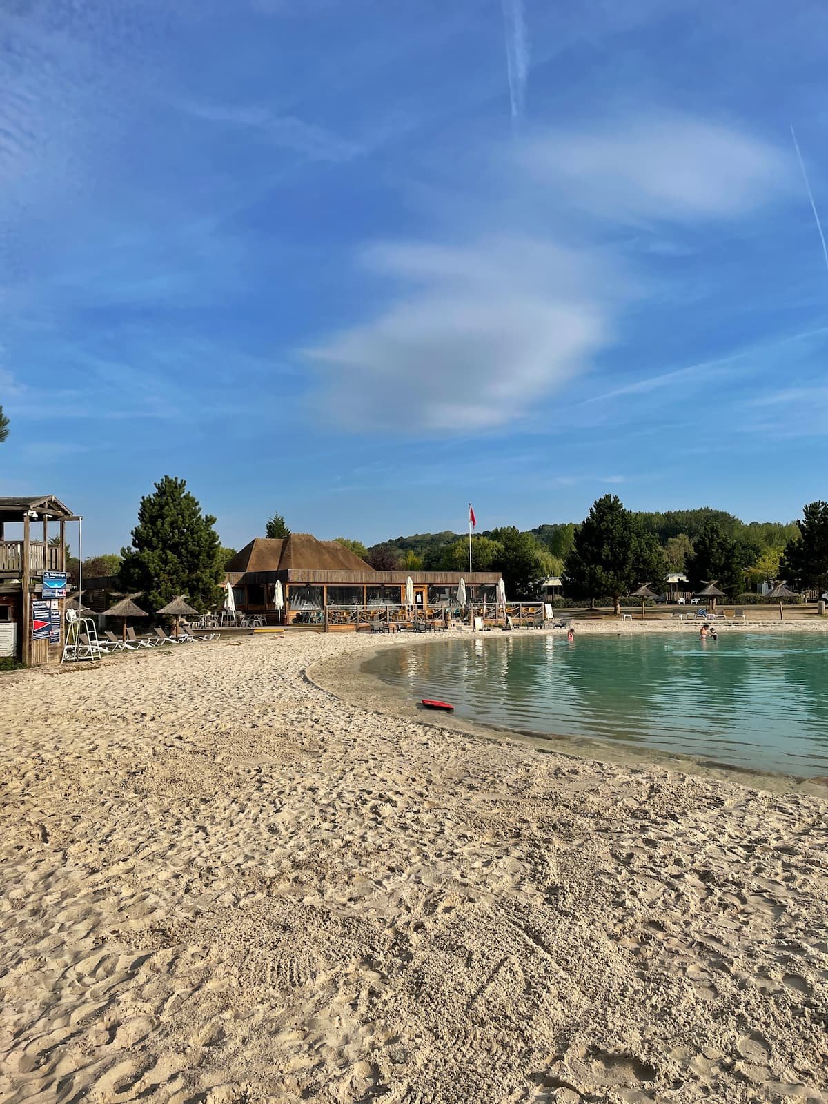 The lake at La Croix du Vieux Pont campsite