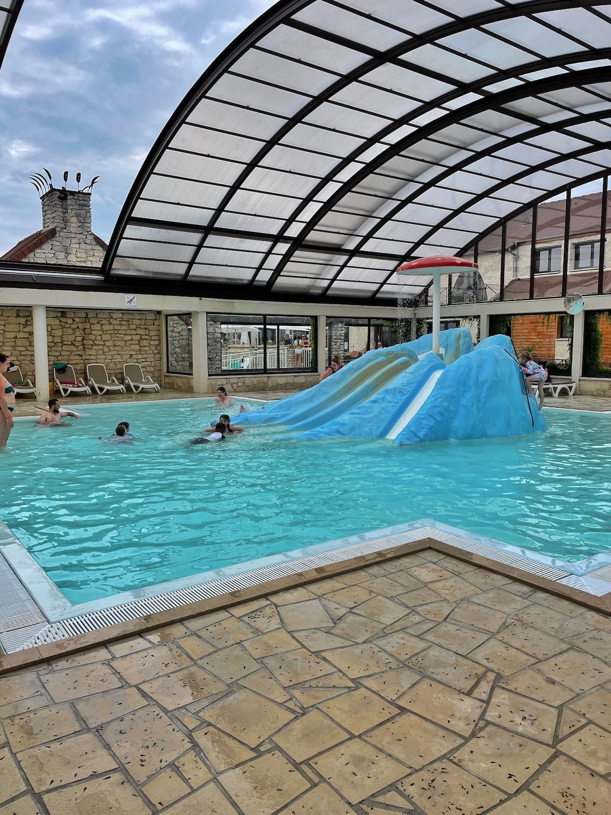 Indoor Swimming pool at La Croix du Vieux Pont