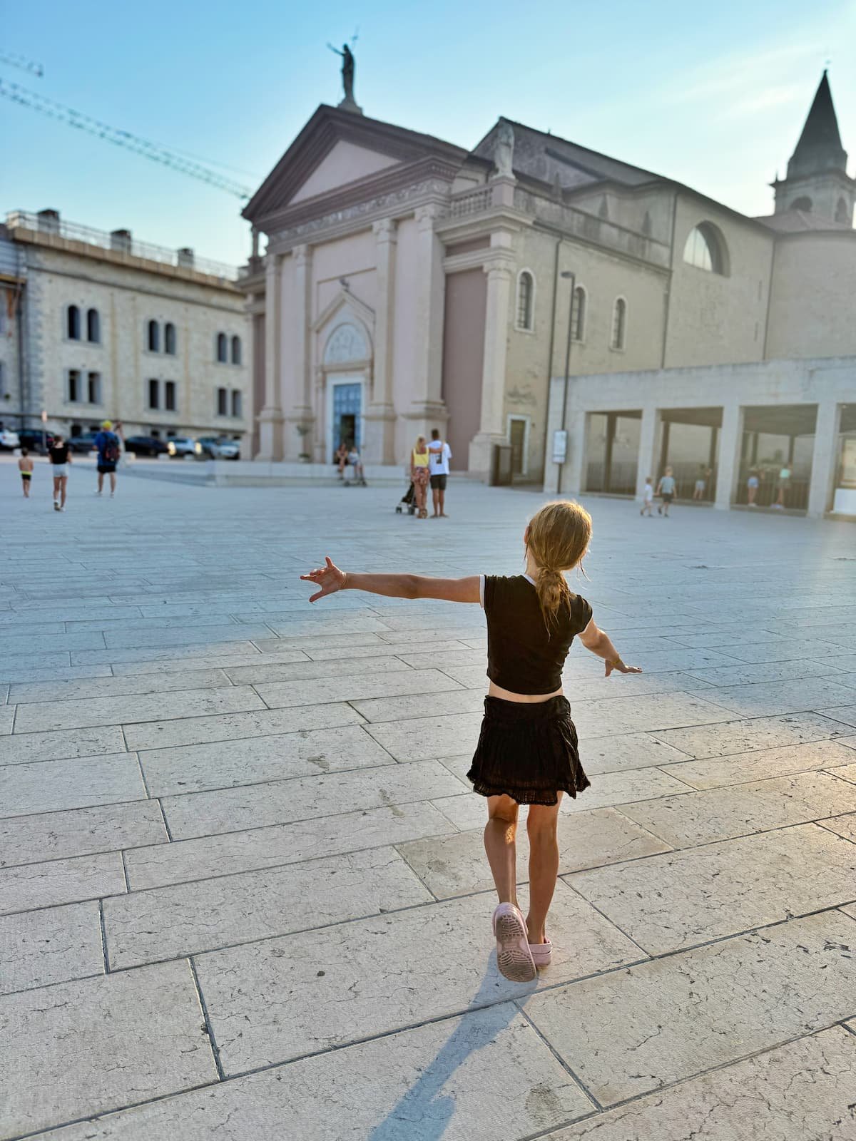 Peschiera del Garda town square  italy 