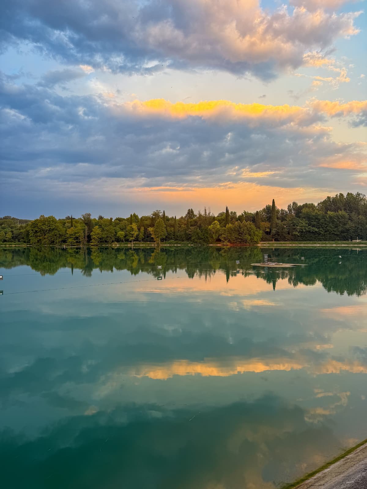 River Mincio and Mantua-Peschiera cycle path from Hu Altomincio Village Italy