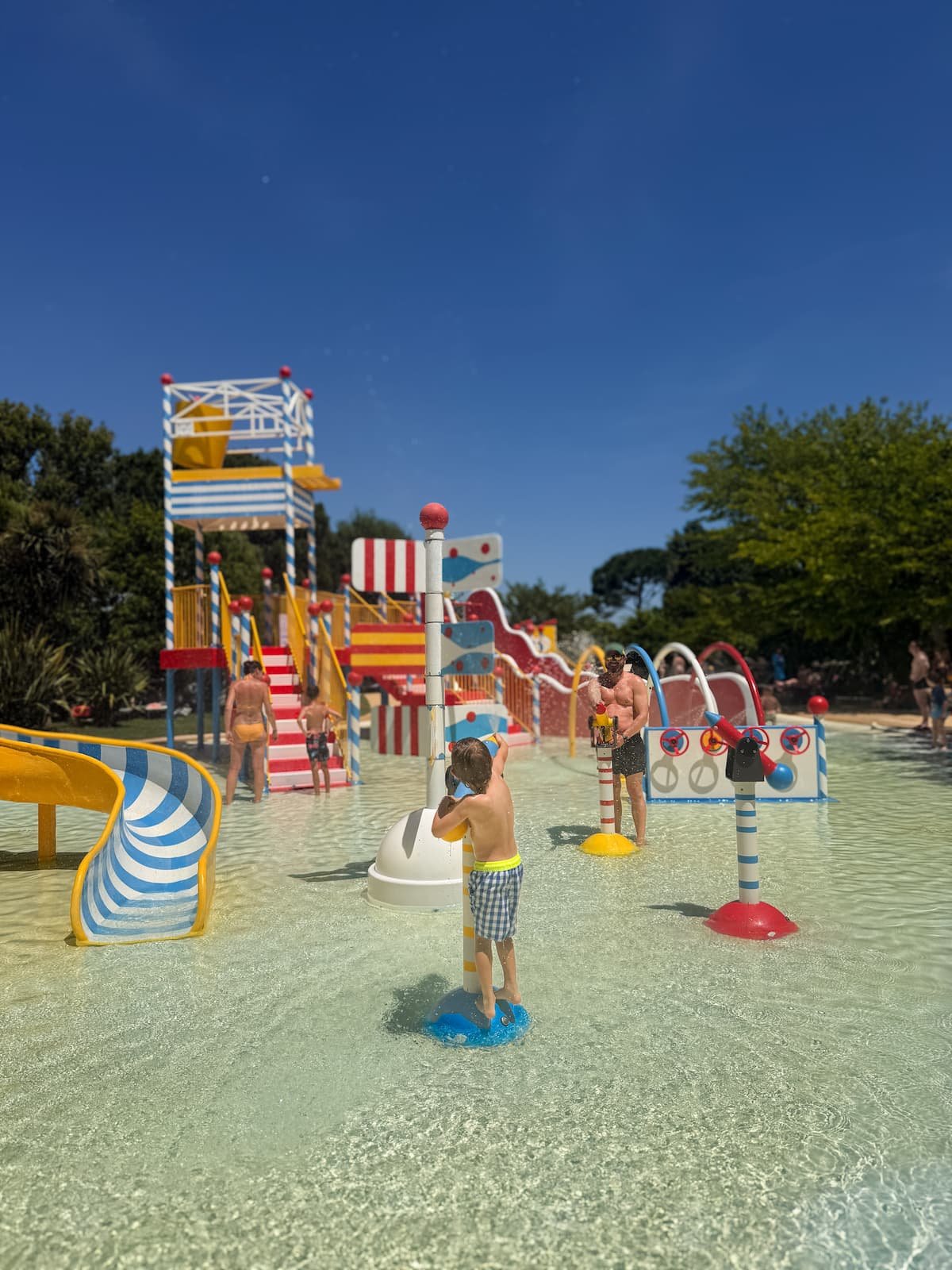 Le Serignan Plage under 8s water playground splash park Beziers France Eurocamp