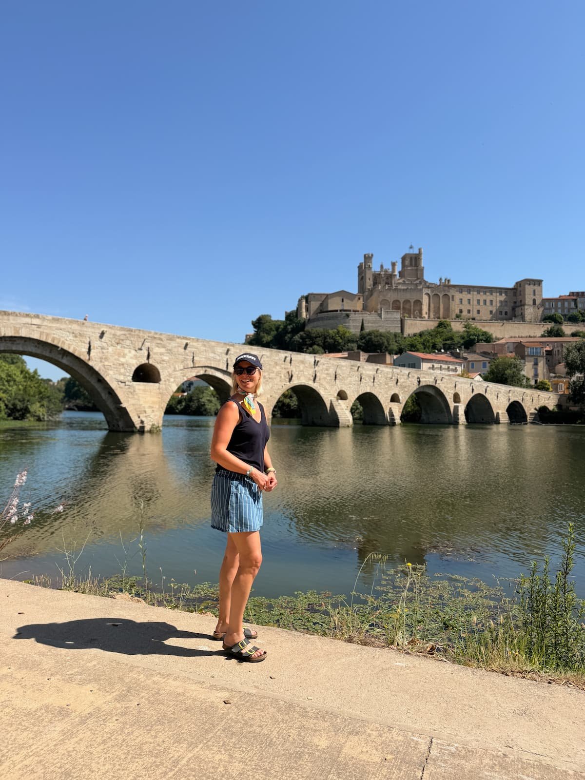 Beziers cathedral day trip south of france Pont vieux River Orb