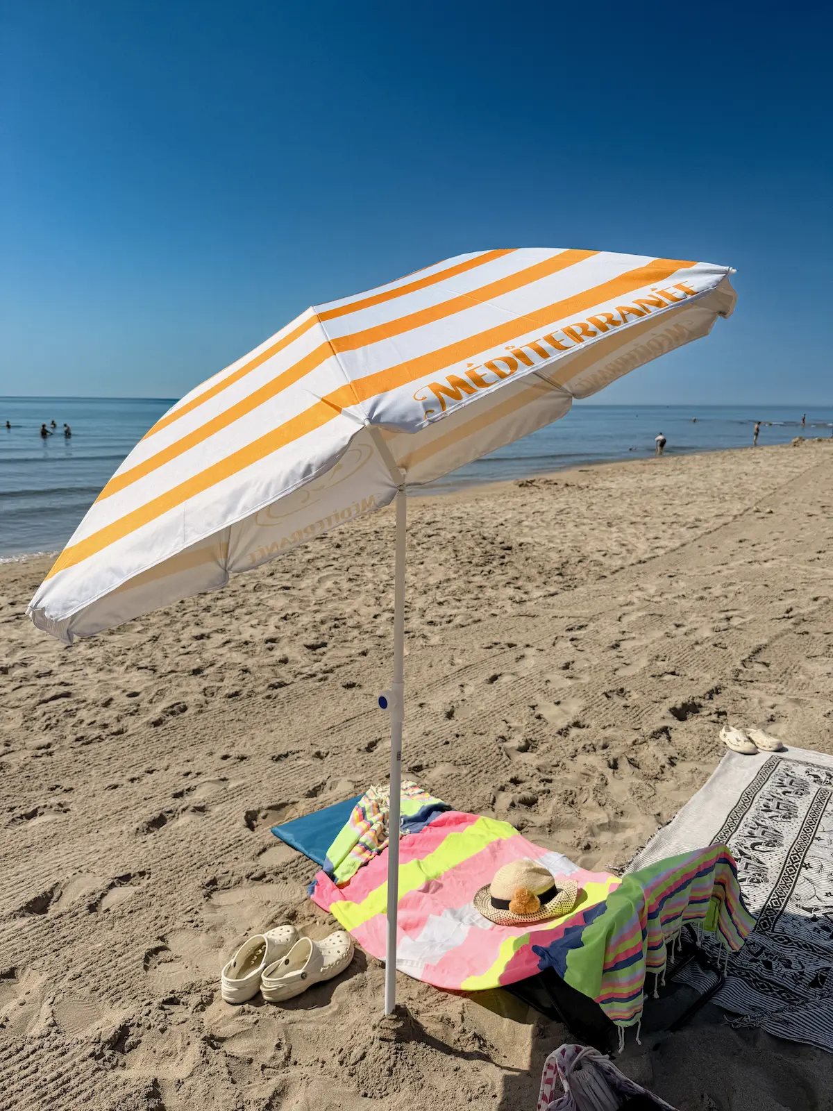 Beach mediterannean sea le castellas etang de thau