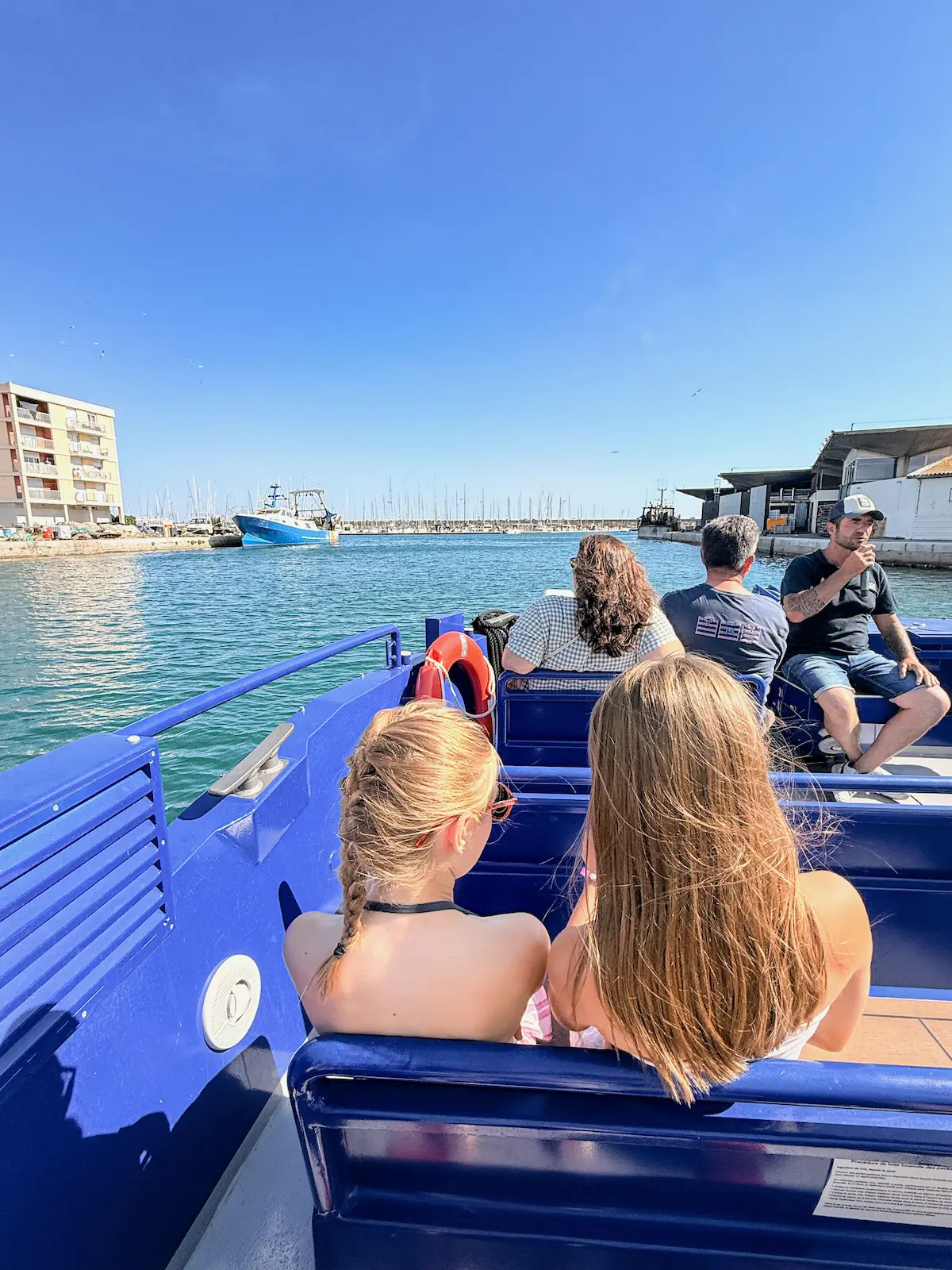 Canal boat etang de thau lagoon sete france eurocamp le castellas canal boat