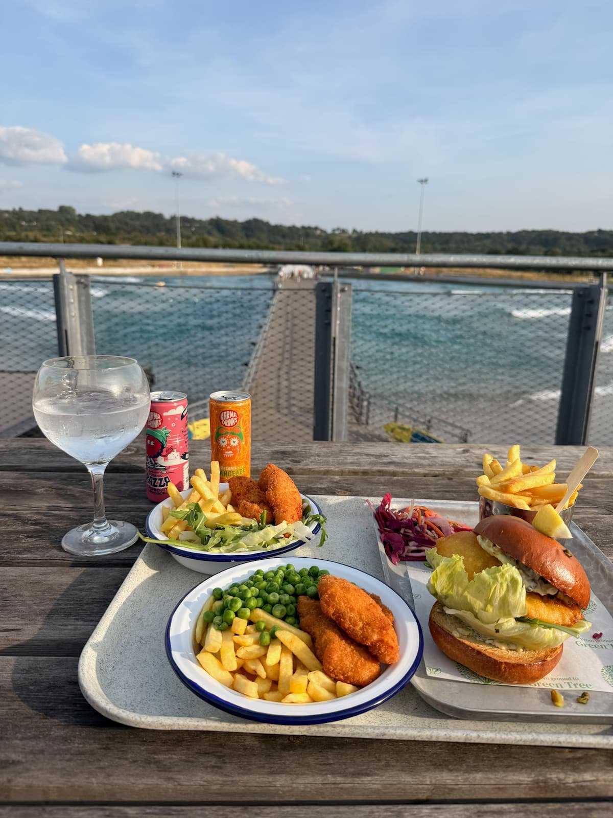 The Wave Bristol Clubhouse food al fresco dining overlooking the inland surfing lake