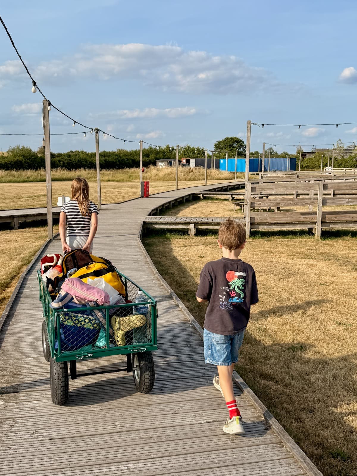 The Camp at the wave bristol luggage wagon family holiday