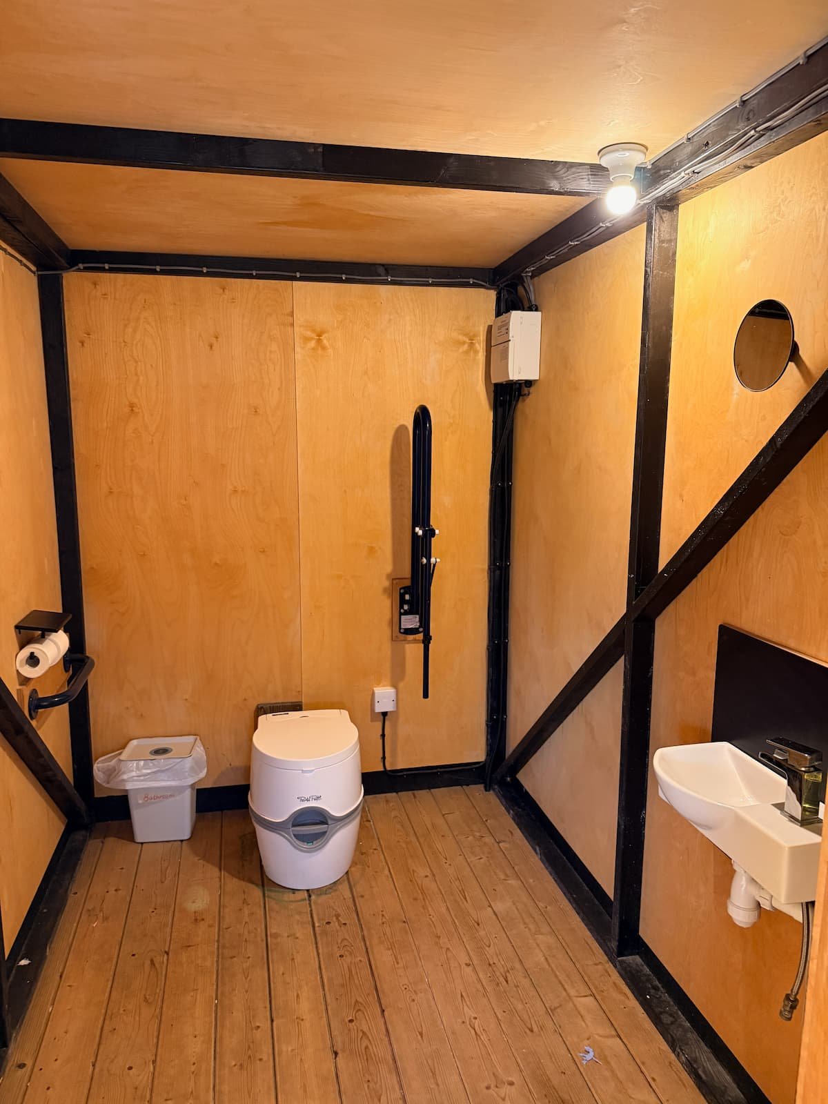 The Camp at The Wave safari tent bathroom/toilet Easter Compton